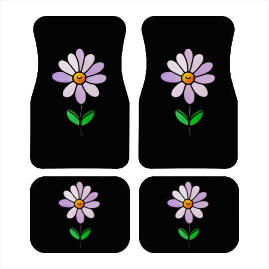 Lavender Flower Art Car Mats