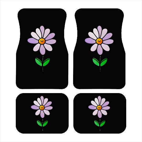 Lavender Flower Art Car Mats