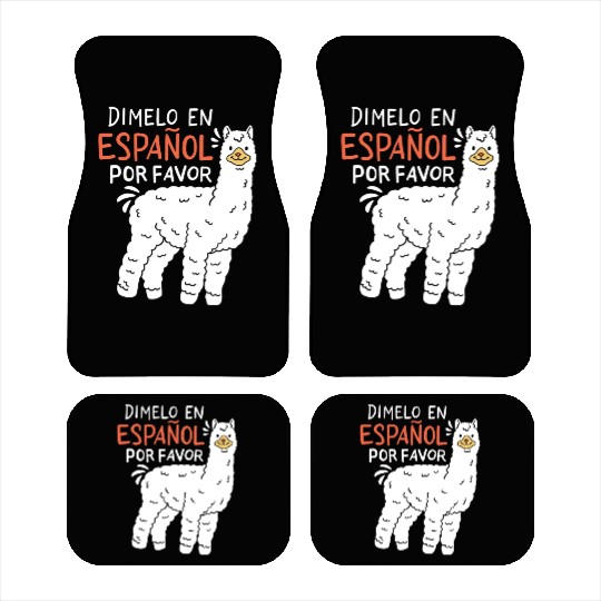 Spanish Teacher Llama Car Mats