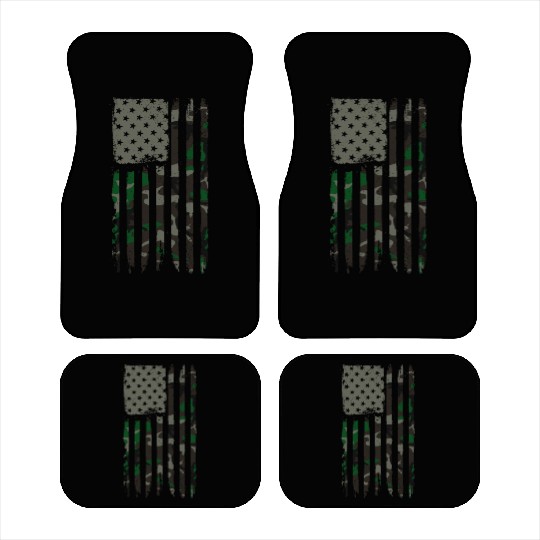 Camouflage American Flag Jungle Camo USA Flag Car Mats