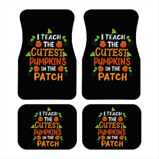 Teacher Halloween Pumpkin Halloween Costume Car Mats