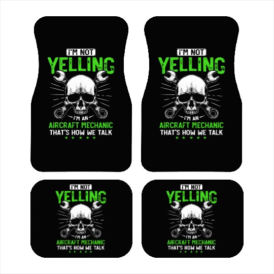 Aircraft Mechanic, airplane mechanic Car Mats