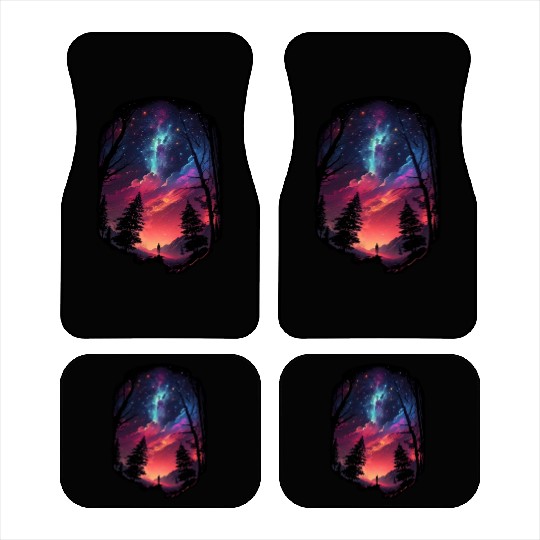Sky at night Surreal stars galaxy nature clouds Car Mats