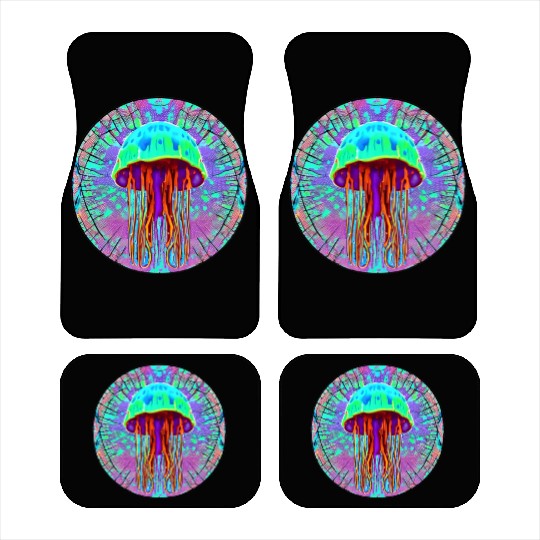Glowing Jellyfish Car Mats