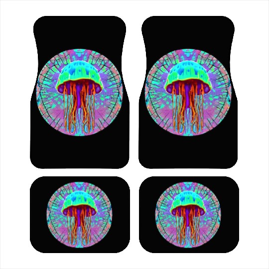 Glowing Jellyfish Car Mats