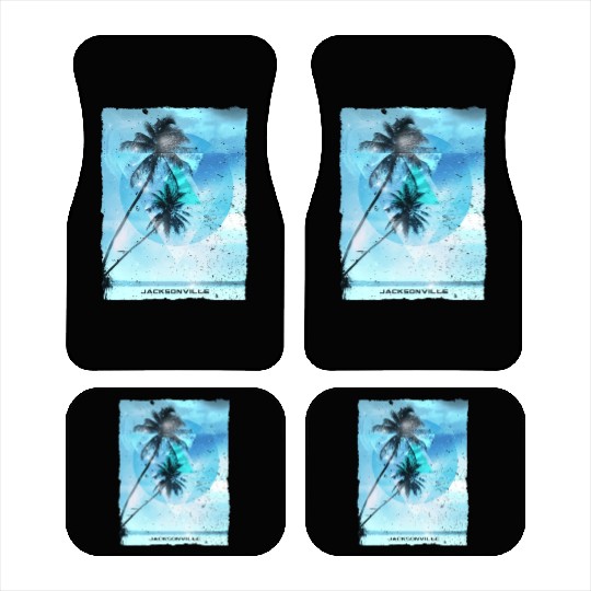 Artistic Jacksonville Florida Palm Tree Vacation Car Mats