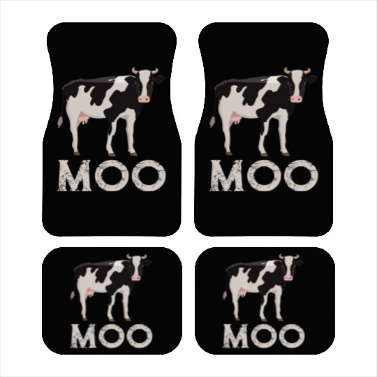 Moo Cow Lover Famer Cattle Ranch Dairy Farming Car Mats