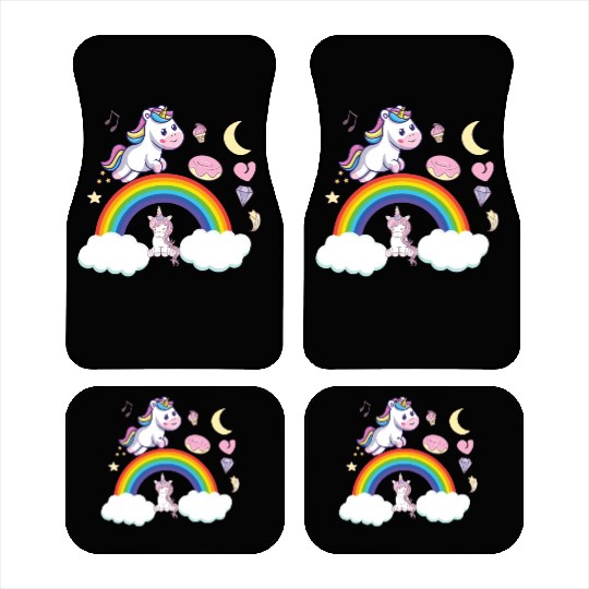 unicorn rainbow Car Mats