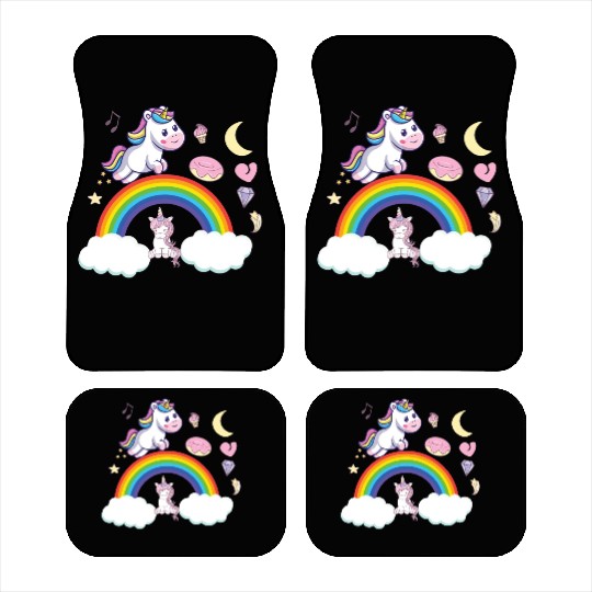 unicorn rainbow Car Mats