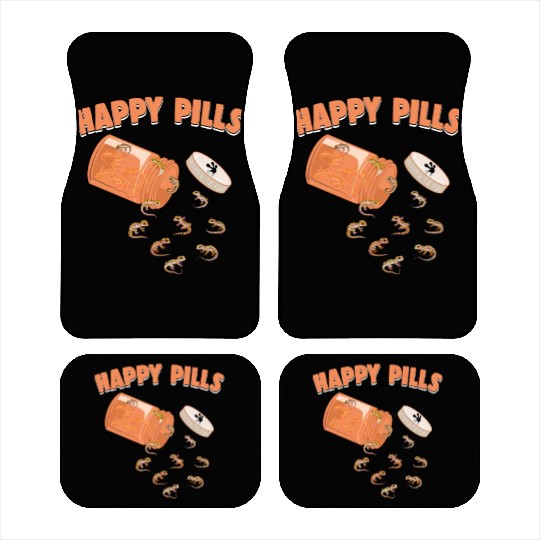Happy Pills Leopard Gecko Funny Lizard Lovers Car Mats