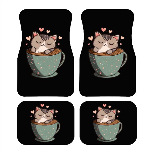 Caffeine Kitties A Sweet Valentines Day Gift Car Mats