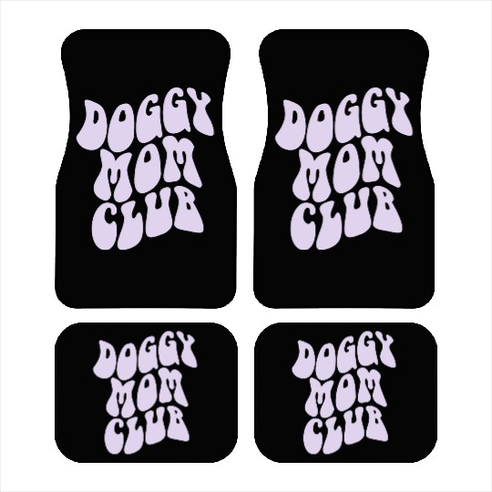Dog Moms Club retro Pet Lover Car Mats