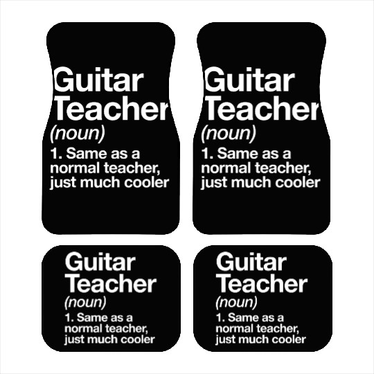 Guitar Teacher Definition Funny Musician Musicfor Car Mats