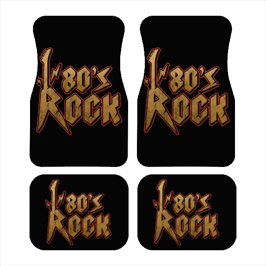 80s Rock Music Genre Eighties Vibe Retro Musician Car Mats