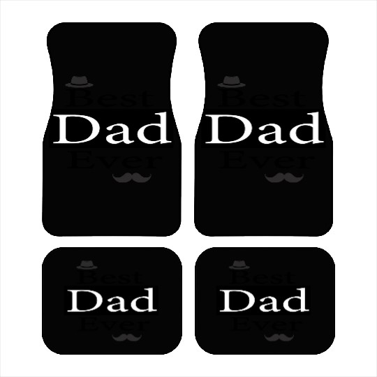 Best Dad Ever, Cute Joke Men Gifts for Daddy Car Mats