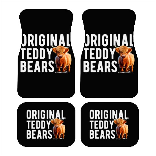 Original Teddy Bears Highland Cow Scottish Cattle Car Mats