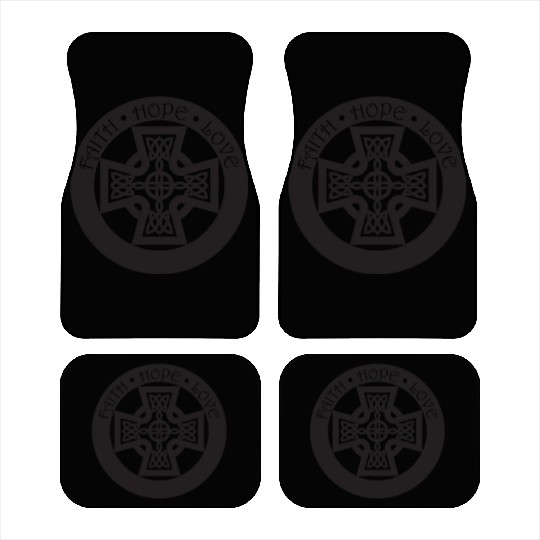 Timeless Celtic Cross With Celtic Knots Faith Car Mats