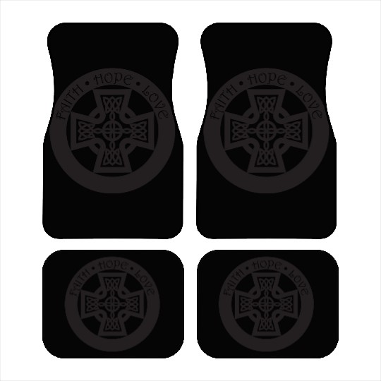 Timeless Celtic Cross With Celtic Knots Faith Car Mats