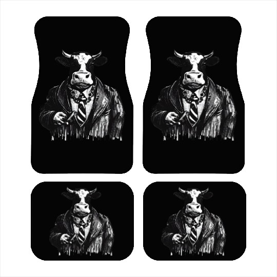 COW MOBSTER COW AS MOB BOSS COW A NOSTRA Car Mats