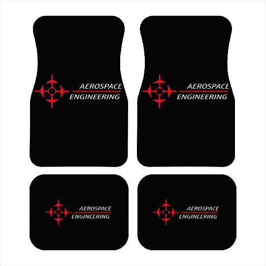 aerospace engineering text, aircraft logo Car Mats
