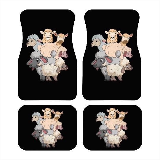Cute Lamb Farm Animal Lover Farmer Sheep Car Mats