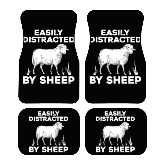 Cute Sheep For Men Women Lamb Farm Animal Farmer Car Mats