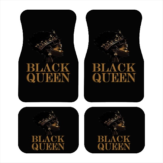 Womens Black Queen Car Mats