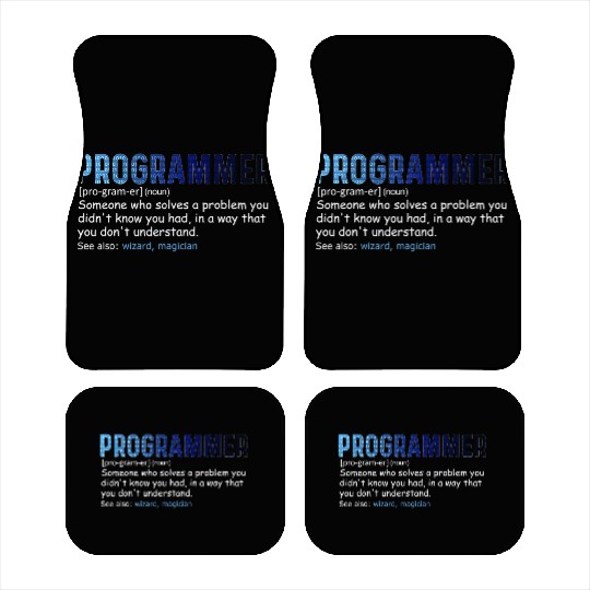 IT Nerd Geek Programmer Definition Computer Car Mats