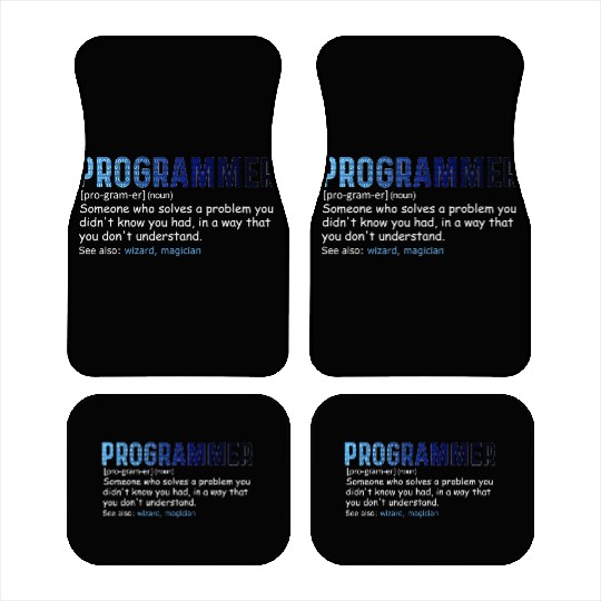 IT Nerd Geek Programmer Definition Computer Car Mats