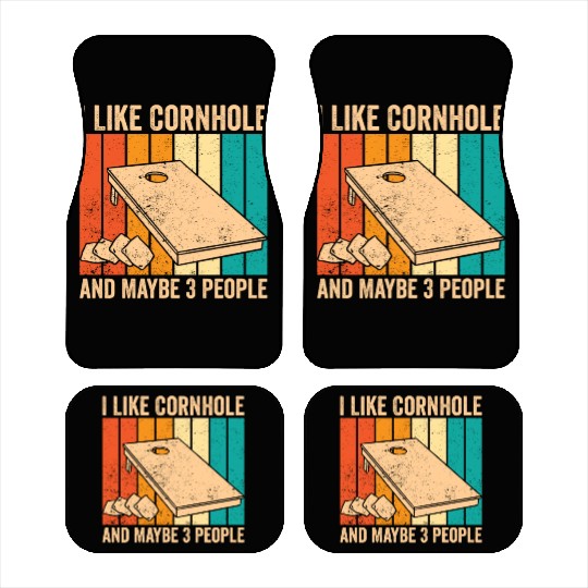 Funny Cornhole Retro Car Mats