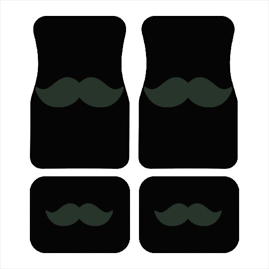dark green mustache black man november bike Car Mats