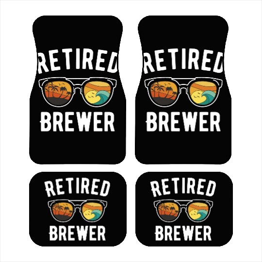 Retiree Brewer's Beach Lifestyle Sunglasses Design Car Mats