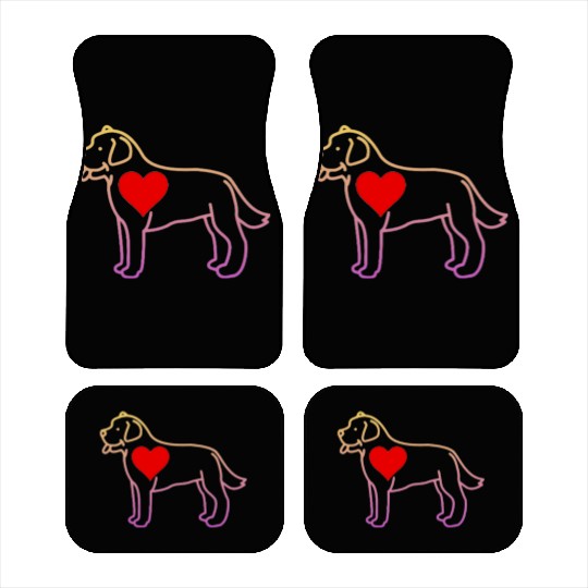 Labrador big heart Car Mats