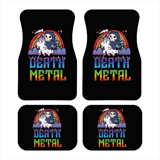 Death Metal & Unicorn Rainbow Car Mats