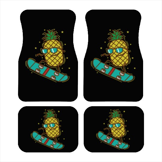 Pineapple rides Skateboard sweet Fruit Car Mats