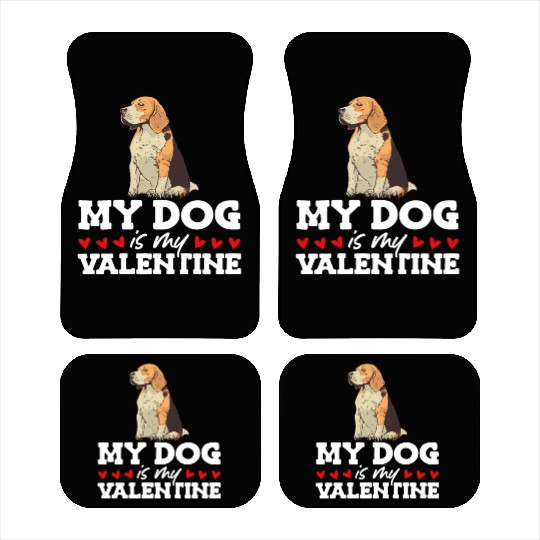 My Dog Is My Valentine Date Cute Doggy Car Mats