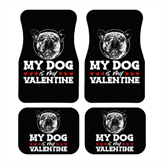 My Dog Is My Valentine Date Cute Doggy Car Mats