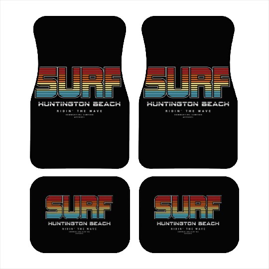 Surf in Huntington Beach nature Car Mats
