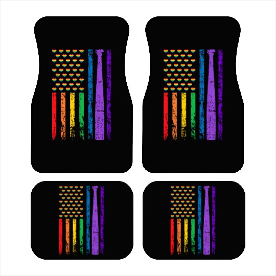 American Sports Flag Rainbow LGBT Pride Month Car Mats