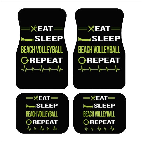 Funny Eat Sleep Repeat Beach Volleyball nostalgia Car Mats