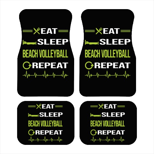 Funny Eat Sleep Repeat Beach Volleyball nostalgia Car Mats