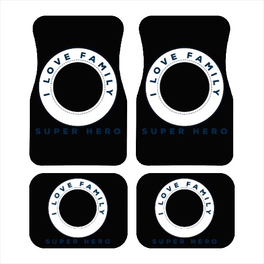 I Love Family Car Mats