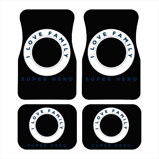 I Love Family Car Mats