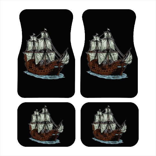 Columbus Day 1492 Ship Car Mats