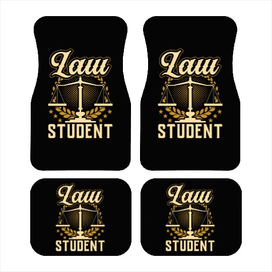 Law Student Graduation Attorney Advocate Lawyer Car Mats