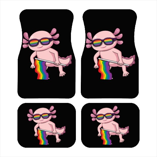 Axolotl Gay LGBTQ Rainbow LGBT Pride Month Car Mats