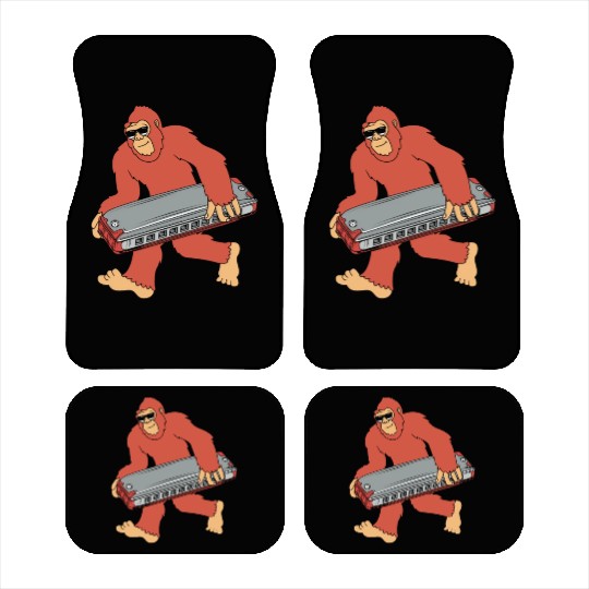 Harmonica Carrying Cool Bigfoot Car Mats