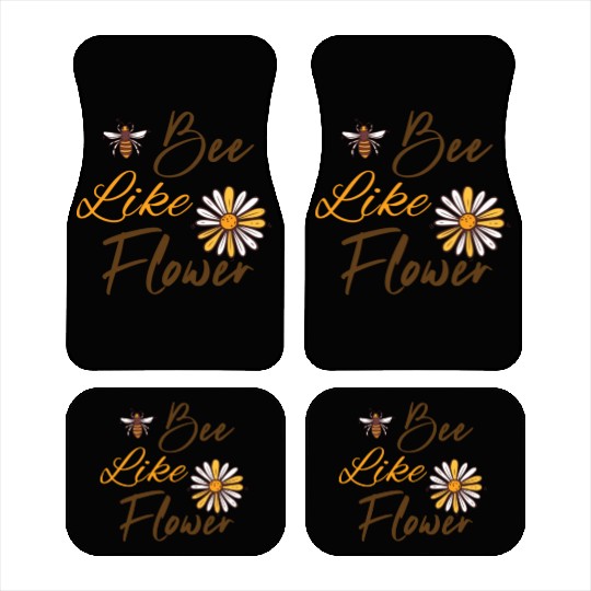 Bee like a flower Honey bee Car Mats