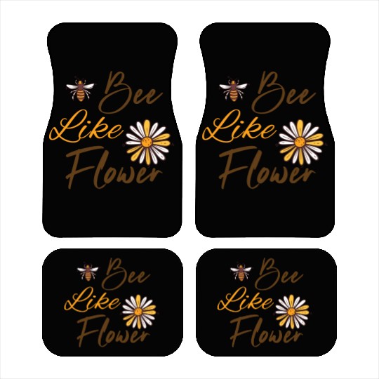 Bee like a flower Honey bee Car Mats