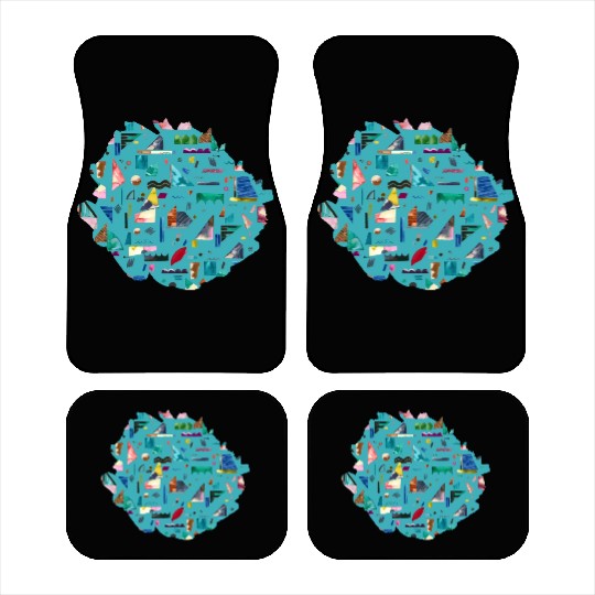 Sailing Boats Multi Blue Car Mats